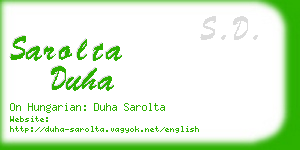 sarolta duha business card